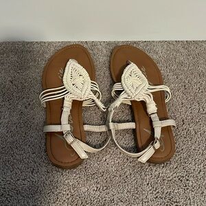 Cream and tan sandals women’s size 8.5